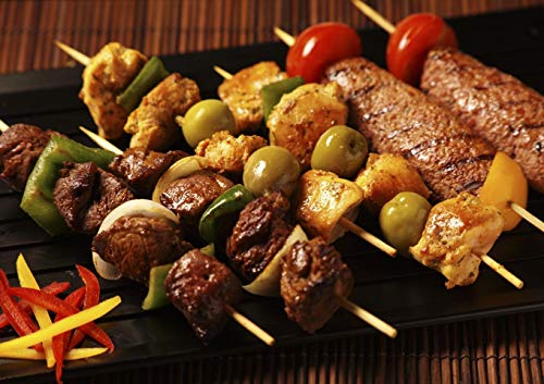 TKDY Bamboo Skewers, 10 inches 400 Pcs Food Grade Natural BBQ Sticks for Outdoor Grilling, Shish Kabob, Appetizer, Vegetables, Marshmallows Fondue Shrimp, Fruit, Corn. - Thumbnail 6