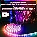 Music LED Strip Lights 6.6FT/2M 5V USB Powered Light Strip 5050 RGB Light Color Changing with Music IP65 Waterproof LED String Lights Kit with IR Controller by DotStone