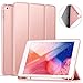 Ztotop Case Newest for iPad 9.7 Inch 2018 with Pencil Holder - Lightweight Soft TPU Back Cover and Trifold Stand with Auto Sleep/Wake, Protective for iPad 6th Generation(A1893/A1954),Rose Gold