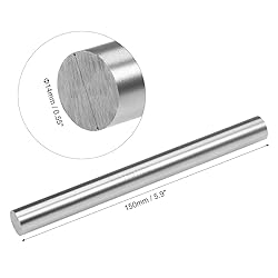 uxcell Round Steel Rod, 14mm HSS Lathe Bar Stock