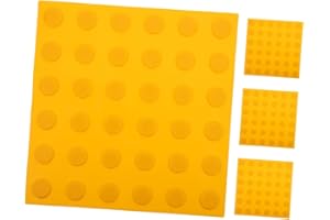 EXAOMBLE 4pcs PVC Braille Tactile Paving Tiles 30x30cm Blind Road Warning Floor Markers for Outdoor