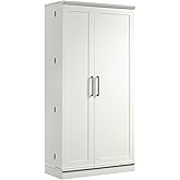 Sauder HomePlus Kitchen Storage Pantry Cabinet with Swing Door Storage and Adjustable Shelves, in Soft White finish