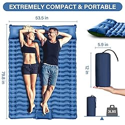 Double Sleeping Pad - Self Inflating 4" Extra-Thick