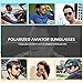 Polarized Aviator Sunglasses for Men - goudi Metal Frame driving UV 400 Protection Mens Women Mirror Sunglasses 8002 (Black)