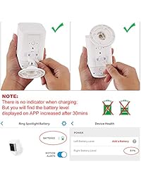 UDOIT - Adaptador de corriente para anillos de cámara de fotos (cable de 24.6 ft, resistente a la intemperie para cargar continuamente tu cámara de seguridad en casa, sin necesidad de cambiar las pilas)