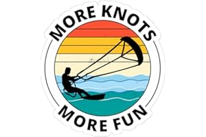 Retro Vintage Kitesurfing Sticker - High-Speed Adventure Decal for Kiteboarders & Water Sports Enthusiasts