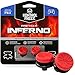 KontrolFreek FPS Freek Inferno for Playstation 4 (PS4) Controller | Performance Thumbsticks | 2 High-Rise Concave | Red primary