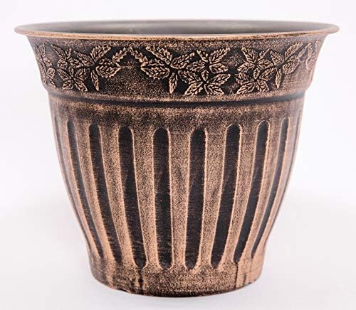Doric Order inspired Fancy Floral Planter Seedlings Nursery Flowerpot for Indoor, Outdoor, Garden, Patio, Office Ornaments, Home Decor, Long Lasting Reusable, Lightweight Water Resistant (Gold-DO)