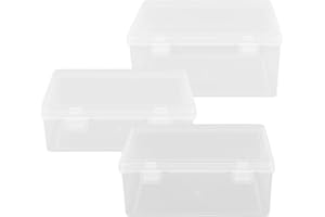 Beavorty 3pcs Card Organizer Storage Box Set for Baseball and Business Cards Plastic Small Containers