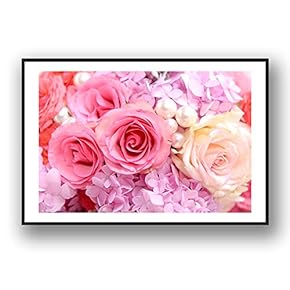 Framed for Living Room Bedroom Rose Flowers for