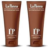 La Panna Coffee & Coconut Milk Hydrating Body Cream with Vitamin E – Rich Moisturizer, Radiant Skin - Fast-Absorbing, Non-Greasy Velvet Glow Lotion - Nourishing Vegan & Cruelty-Free Skin Care, 5 fl oz