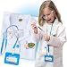 Lab Coat for Kids - Children's lab Coat with Adjustable Glasses & Personalized ID Card. Great Toy for Science Projects & Experiments