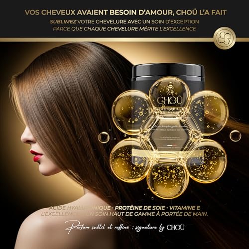 CHOÜ -BO-TOX Professional Hair Mask Ultra Repair Natural Keratin - Hyaluronic Acid, Silk Protein, Vitamin E - Dry and Damaged Hair - Smooth, Strengthens, Moisturizes and Repairs 1000 ml