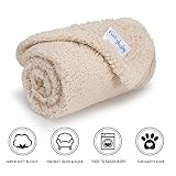Furrybaby Premium Fluffy Fleece Dog Blanket, Soft and Warm Pet Throw for Dogs & Cats (Small 24x32'', Beige)