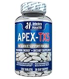 APEX-TX5 Ultra Fat Loss Catalyst - 120 Tablets - Pharmaceutical Grade Thermogenic Intensifier for Maximum Energy & Weight Loss - White Blue & Red Speck Tablets Made in USA in a GMP Certified Highest Quality Lab