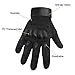 accmor Tactical Gloves Touch Screen Military Rubber Hard Knuckle Outdoor Gloves for Motorcycle Paintball Airsoft Cycling Camping, Full Finger/Half Finger