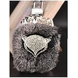 EVTECH(TM) Universal Car Smart Key Chain Leather Holder Cover Case Fob Remote 3D Handmade Luxury Shining Glitter Crystal Diamond Rhinestones (100% Handcrafted) (Pattern-A4)