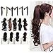 Synthetic Claw Ponytail Heat Resistant Handy Jaw Pony Tail One Piece Long Wavy Curly Soft Silky for Women Lady Girls 18'' / 18 inch (medium brown)