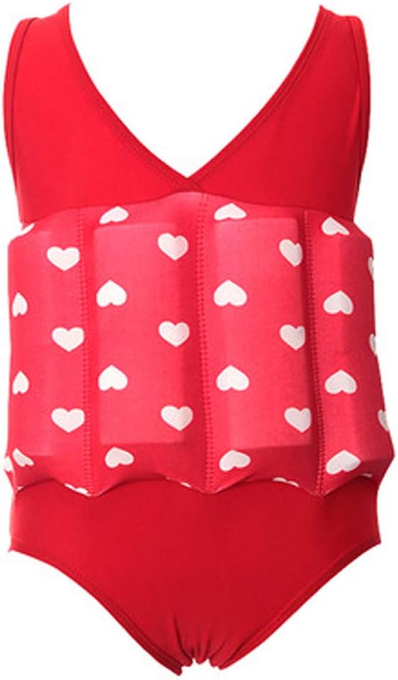 MoonkerToddler Baby Girl Swimsuit 1-5 Years Old Kid Float Suit with Adjustable Buoyancy Conjoined Swimwear