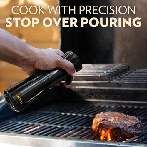 FLAIROSOL OLIVIA SIGNATURE Advanced Cooking Oil Sprayer Technology, Portion Control & Fine Mist, Refillable Glass Bottle, Drip & Leak Proof, Air Fryer