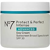 No7 Protect & Perfect Intense Advanced Face Cream - Hydrating Face Moisturizer with SPF - Formulated with Hyaluronic Acid & Collagen Peptide Technology to Help Reduce Fine Lines & Wrinkles (1.69 Oz)
