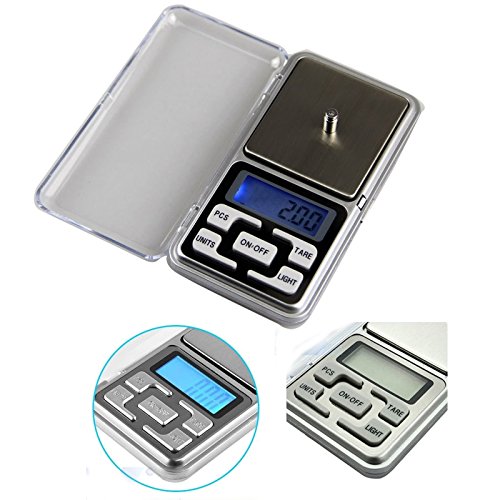 suyiPortable Digital Scale with Back-lit LCD Display,Elite Digital Pocket Scale,Mini Food Scales, Mini Digital Weighing Scale 200 x0.01g/500x0.01g