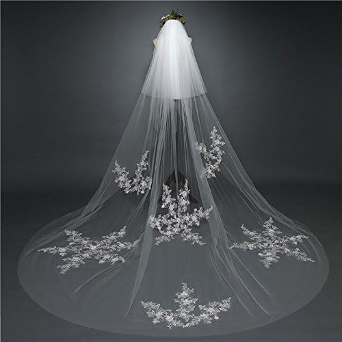 Lydia Wedding Veil Long Lace Bridal Veil 3 M Handmade Snowflake