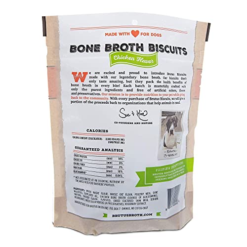 Brutus Broth Dog Biscuits, 1 Bag Each Of Beef And Chicken Biscuits 16