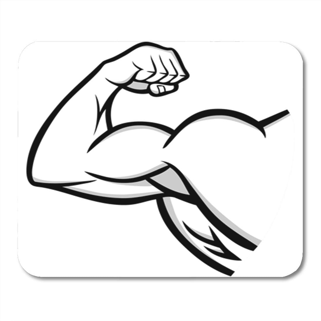 Semtomn Gaming Mouse Pad Muscle Strong Arm Cartoon Bicep Build Gym Muscular Strength 9 5 X 7 9 Decor Office Nonslip Rubber Backing Mousepad Mouse Mat Amazon Ca Office Products