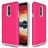 LG Stylo 4 Case,LG Q Stylus Case,Hybrid Defender Armor Case,Dual Layer Protective Cover Phone Case,Full Body Rugged Case,Non-slip Drop Protection Shock Proof Case for LG Stylo 4 / LG Q Stylus Hot Pink