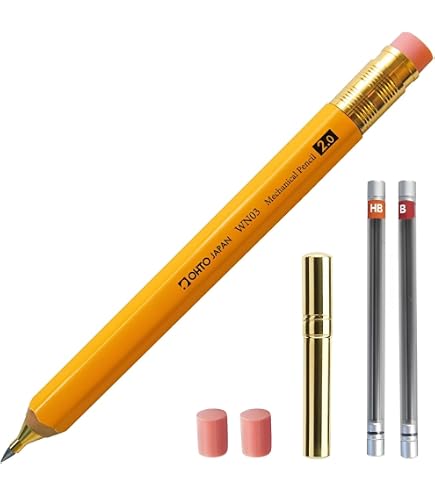 Amazon.com : WN03 Wooden Mechanical Pencil Set, 2.0mm Extra Bold