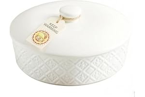 Large Tortilla Warmers with Lid, Embossed Ceramic Tortilla Holder Servers Oven Safe - Taco Tuesday, Taco Bar, 8.8 Inch Microw