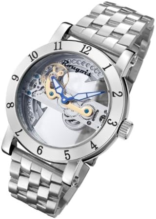 Rougois Automatic Skeleton Watch with Steel Band