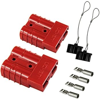HYCLAT Red 6-10 Gauge Battery Quick Connect/Disconnect Wire Harness Plug Connector Recovery Winch Trailer | 12-36V DC, 50A