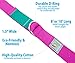 Wacces D-Ring Buckle Cotton Yoga Straps Bands – Best for Stretching (Rose-Turquoise, 10 ft)thumb 3