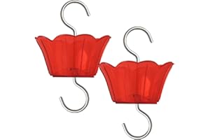 HOLAHOMA Ant Moat for Hummingbird Feeder - 3 OZ x 2 Pack Red Insect Guard with Large Capacity
