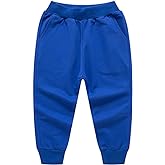 Bfsports Unisex Kids Solid Cotton Drawstring Waist Pants Toddler Baby Active Sweatpants