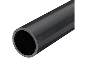 MECCANIXITY PVC Rigid Round Pipe 42.6mm ID 50mm(2 inch) OD 350mm Dark Grey High Impact for Water Pipe Crafts Cable Sleeve