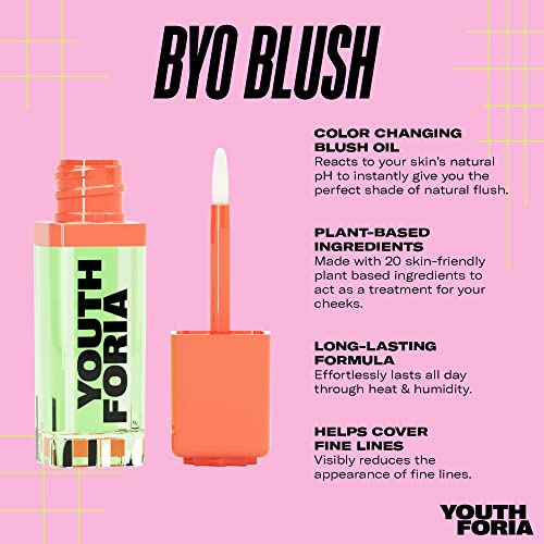Youthforia BYO Blush, Color Changing Blush Oil, Reacts To Skin’s