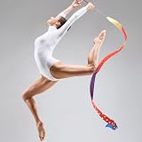 Abeillo 2 Pcs Rhythmic Dance Ribbons 2M Gymnastics Ribbon Dancer Wand view 6