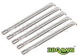 The Red BBQ 10361 (5-pack) Universal Straight Stainless Steel Pipe Burner for Charmglow, Nexgrill, Costco Kirkland, Perfect Glo, Permasteel, Sterling Forge, and Other Grills