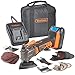 VonHaus 20V MAX Cordless Oscillating Multi-Tool Kit with Variable Speed, LED Light, Dust Extractor and 20 Piece Accessories Set - 2.0Ah Lithium-Ion Battery and Charger Included