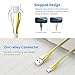 ZONYIN USB Type C Cable 2 Pack Metal Braided Fast Charging Data Cable High Speed ​​Charger Cable for Samsung S9 S8 Note 8 Smartphone Tablet - Gold & Silver