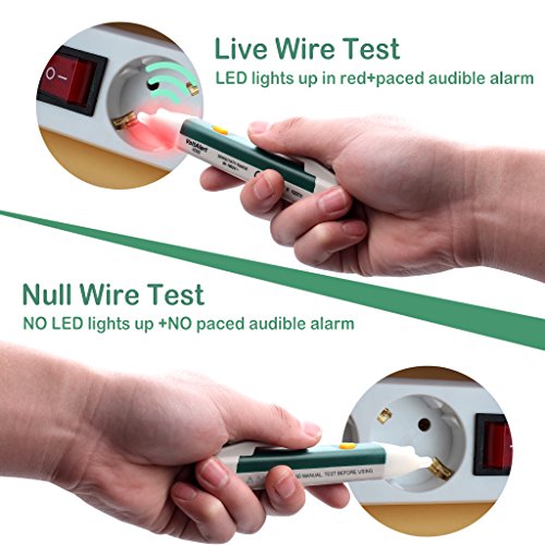 Non-Contact Voltage Tester With Led Flashlight Alarm Mode High-Precision Sensor Safe Voltage Detector Pen 90-1000V Ac For Home Electrician Laboratory (Upgrade) - Thumbnail 2