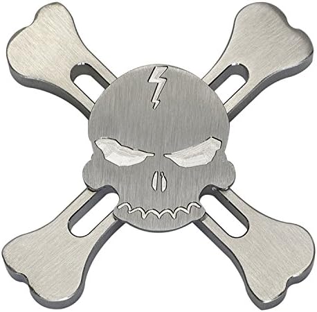 Newest Spinner Finger Cool Toy Cool Personality Rotating Novelty Gyro Fidget Spinner Finger Toy Aluminum Alloy decompression Boredom Busters (Silver)