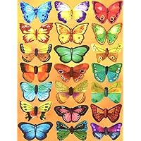 BOBOVIIA 21PCS 3D Butterfly Wall Stickers DIY Butterfly Art Decal Home Decor Wall Mural Removable Stickers for Wall Decor Home Decor Wall Art Kids Room Bedroom Decor Living Room Decor(Color:SK-HD-001)