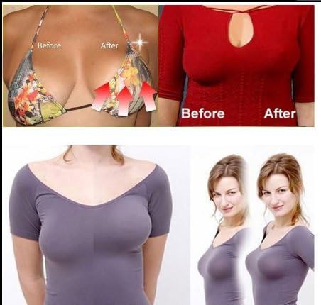 30 PCS Breast Lift Push It Up Bust Shaper Bra - Strapless Nippleless Tape Adhesive