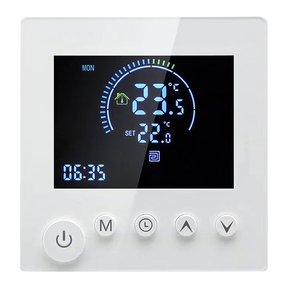 KOCAN Programmable Smart Wall Thermostat NTC Sensor LCD Display Touch Button Water Heating Warm Floor Underfloor Digital Thermoregulator Temperature Controller for Home Room