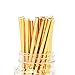 125 PCS Gold Paper Straws For Beverage Decorations Cake Pop Stick Decoration - Boxed 5 Individual Packs of 25 Units