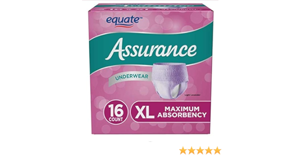 Amazon Com Pack Of 4 Assurance Incontinence Underwear For Women Maximum Xl 16 Ct Health Personal Care